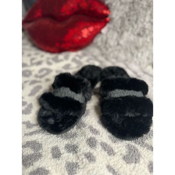 Michael kors faux fur sandals/slippers slides sz 10 - Picture 6 of 6